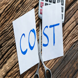 cutting the word cost write in a paper