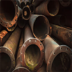 a pile of corrosion in pipes