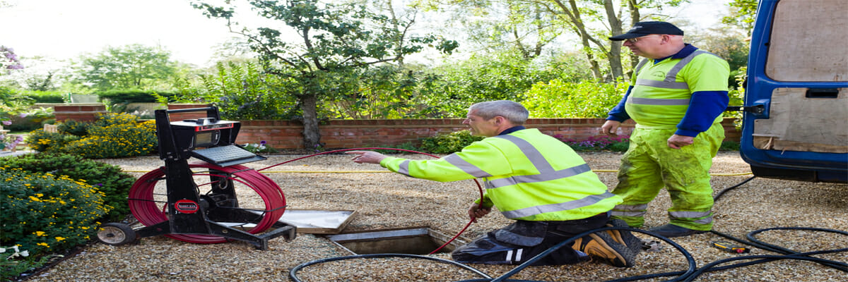 Plumbers preventing blocked drains